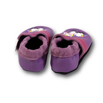 Krabbelschuhe Einhorn auf lila